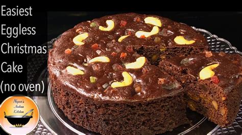 Eggless Christmas Cake Eggless Christmas Fruit Cake Plum Cake Recipe