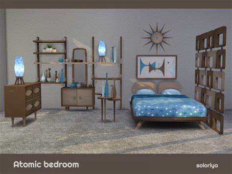 The Sims Resource Atomic Bedroom By Soloriya • Sims 4 Downloads