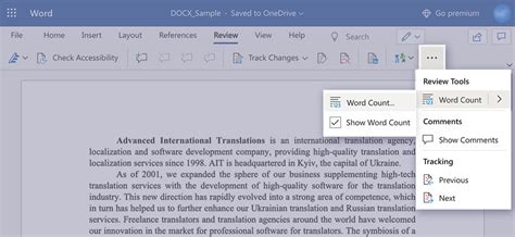 How To Check A Word Count In Microsoft Word Online
