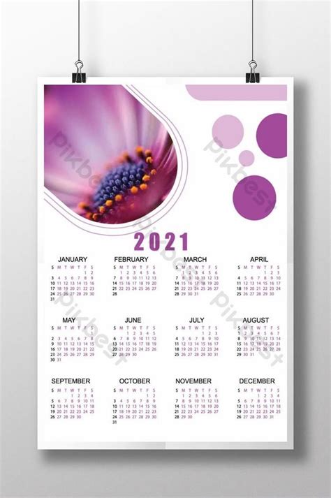 2021 Calendar Design Vector 12 Months One Page Design Ai Free
