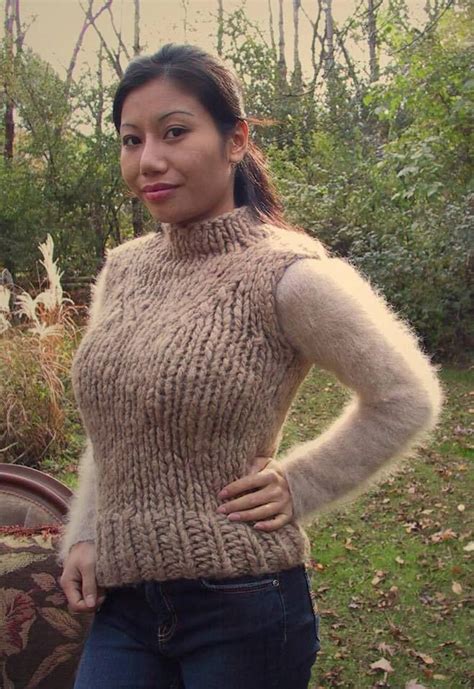 Fluffy And Bulky Mohair Lover Sweater Layering Knitwear Knit Outfit