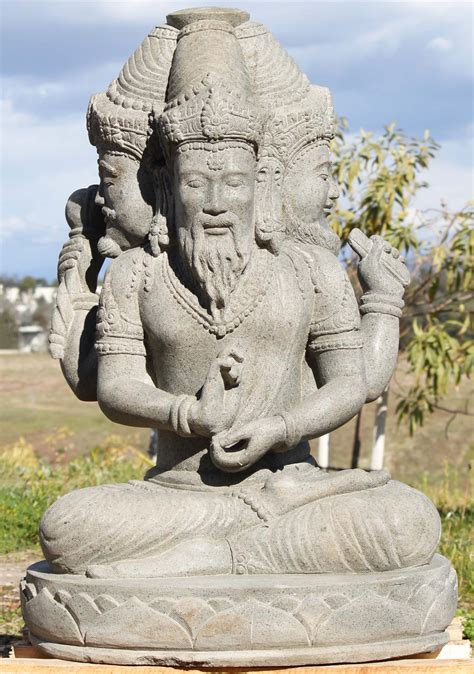 Sold Stone Brahma Carving 34 105ls457 Hindu Gods And Buddha Statues