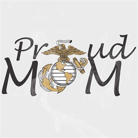 Usmc Proud Marine Mom Lettering Decal Vinyl Etsy