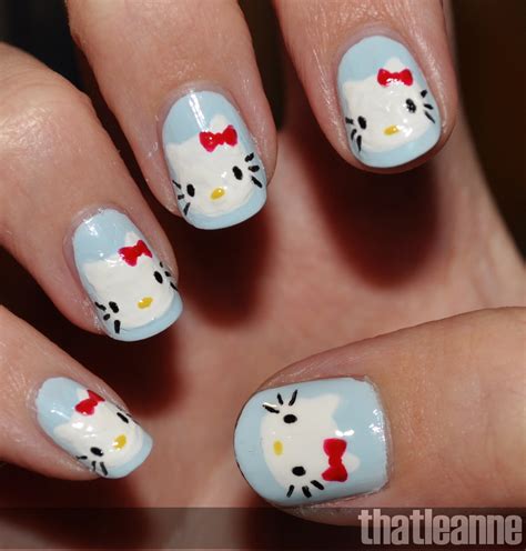 Hello kitty design nail art decals cartoon nail art stickers nail decorations. thatleanne: Hello Kitty Nail Art with Essie Wedding 2011 ...