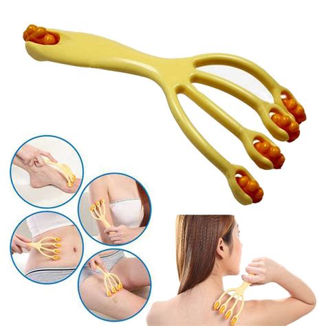 Practical Hand Held Roller Massager Back Neck Full Body Self Massage