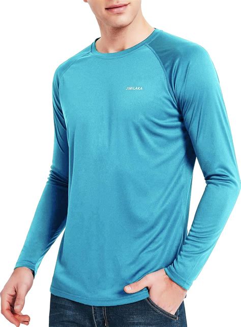 Uv Sun Protection Outdoor Athletic Workout Long Sleeve Performance T Shirt Jimilaka Mens Upf 50