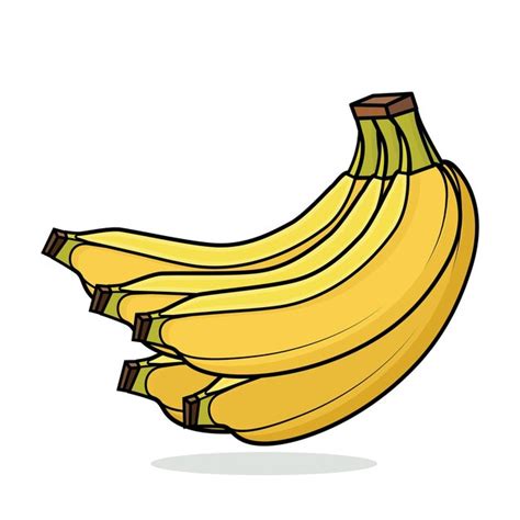 Banana Banana Vector Apilado Banana Banana Dibujos Animados Vector Premium