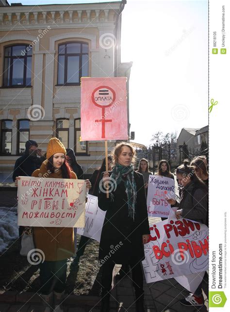 march of women`s solidarity editorial image image of sexism ukraine 88218105