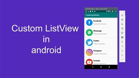 Custom ListView In Android With Item Click YouTube