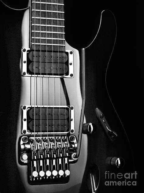 Artistic Black And White Closeup Of Electric Guitar Photograph By Maxim