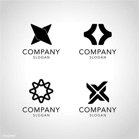 Black Company Logo Collection Vector Premium Image By