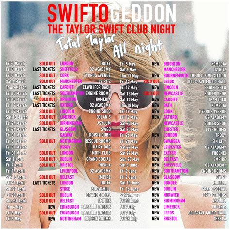 Swiftogeddon The Ultimate Club Night For Taylor Swift Fans