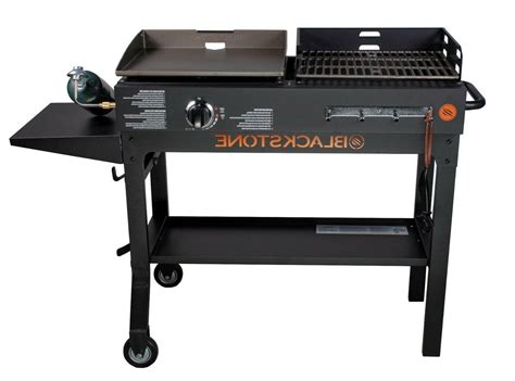 Subscribe to blackstone products' official channel for videos, updates and recipes to make you master of the griddle.learn delicious griddle recipes on the b. Blackstone Griddle Charcoal Grill Black Duo Combo Outdoor