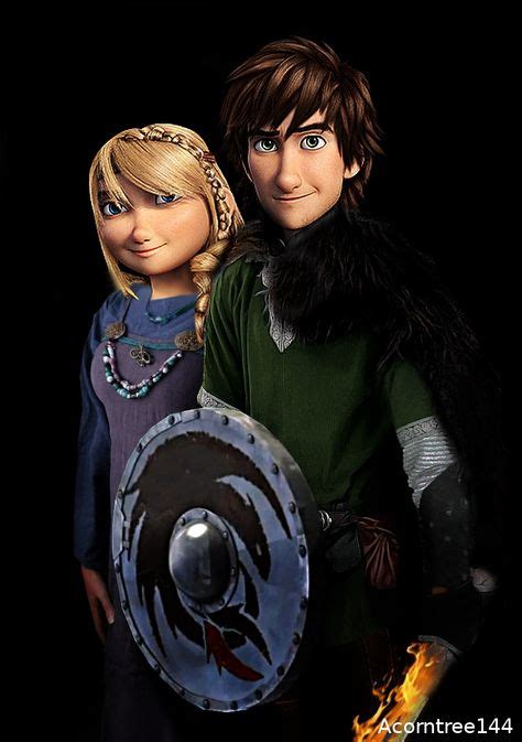 Hiccup The Chief And His Wife Astrid How To Train Your Dragon How
