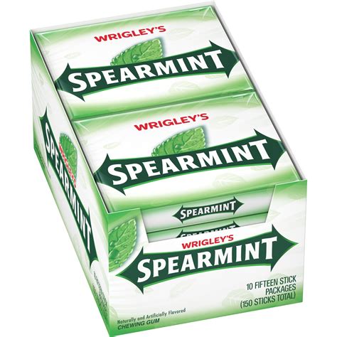 Wrigley Spearmint Gum Slim Packs 10 Pk 15 Ct Shipt