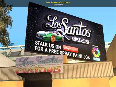 Collections Los Santos Customs Grand Theft Auto San Andreas Mods