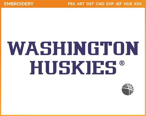 Washington Huskies Wordmark Logo 2001 College Sports Embroidery