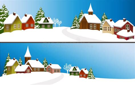 Christmas Village Stock Vector Illustration Of Home 58246361