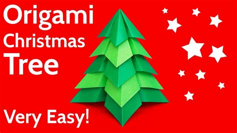 Make A Very Easy Origami Christmas Tree 🎄 Diy Tutorial Youtube