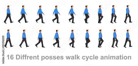 Stick Figure Walking Animation Frames