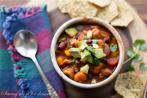 You can practically pair it with every dish, from main courses to desserts. Butternut Cashew Chili - Saving Room for Dessert
