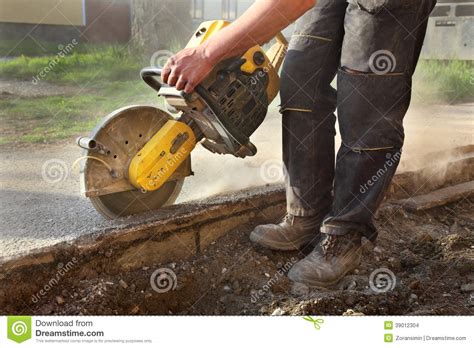 Construction Site, Worker And Tool Stock Photo - Image of ...