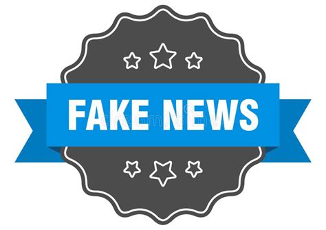 Fake News Label Fake News Isolated Seal Sticker Sign Stock Vector