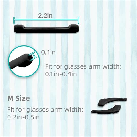 Kalevel 5 Pairs Silicone Glasses Ear Hooks Eyeglasses Temple Tips Anti Slip Holder 2 Styles