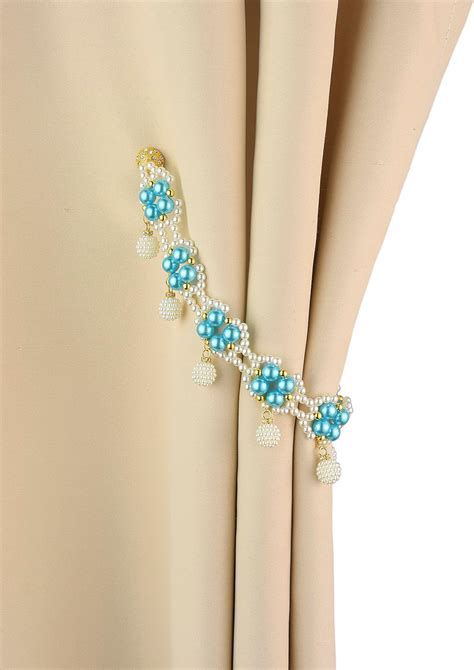Suq I Ome 1 Pair Of Magnetic Pearl Curtain Tieback Pearl