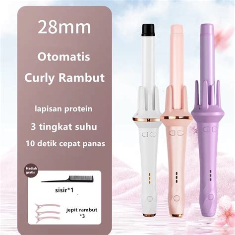 Jual Catokan Curly Otomatis 28mm Ion Ceramics Curly Rambut Alat Kriting