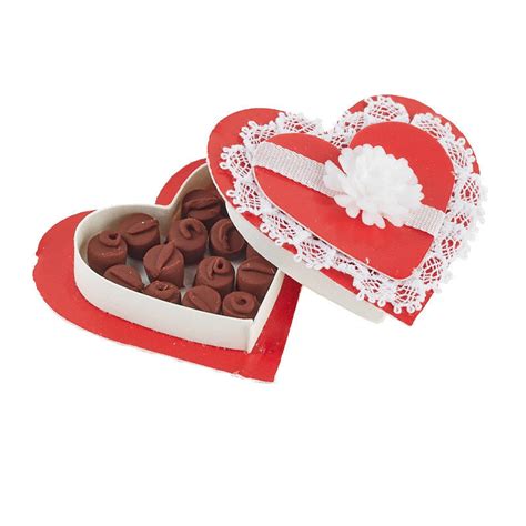 Miniature Heart Shaped T Box With Chocolates Valentines Day