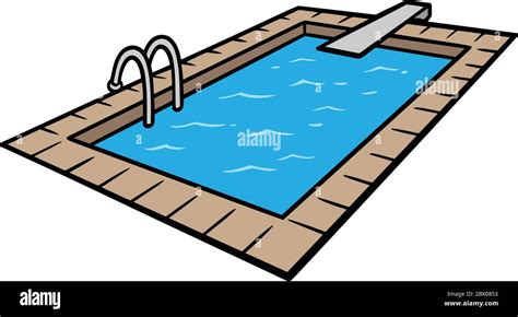 Swimming Pool An Illustration Of A Swimming Pool Stock Vector Image And Art Alamy