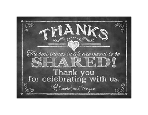 Wedding Thank You Sign Printable Wedding Sign Best Things Etsy