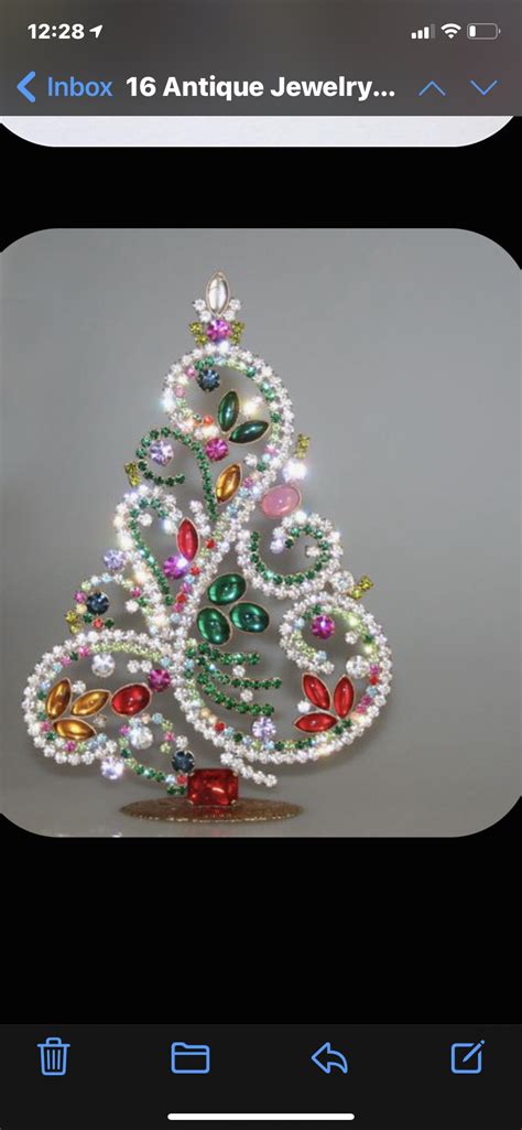 Jeweled Christmas Trees Christmas Tree Art Christmas Jewelry