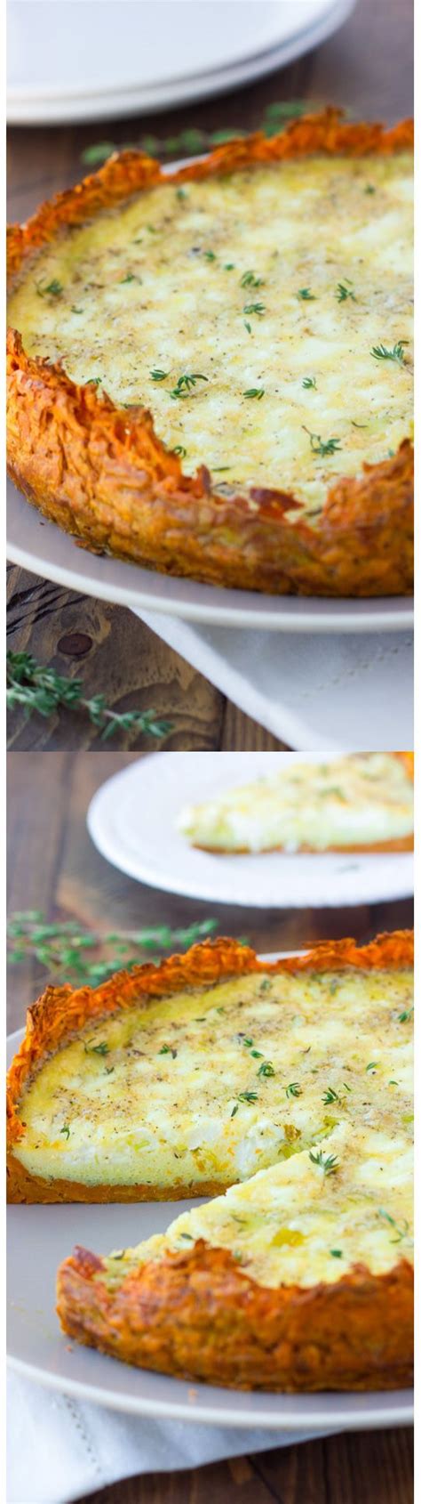 Sweet Potato Crusted Quiche With Goat Cheese And Leeks Gluten Free