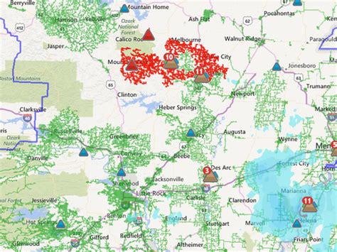 Update Ark Entergy Outages Down From 25000 To 800 As Of 10 Am