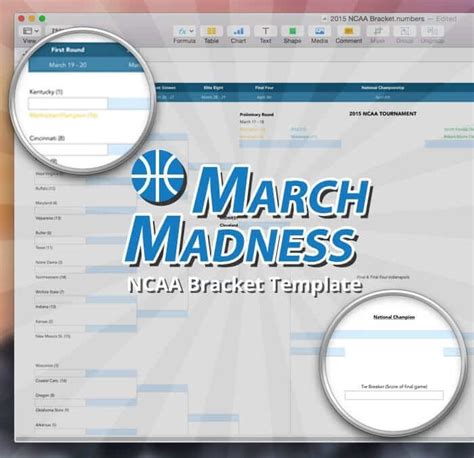 Ncaa March Madness Bracket Template