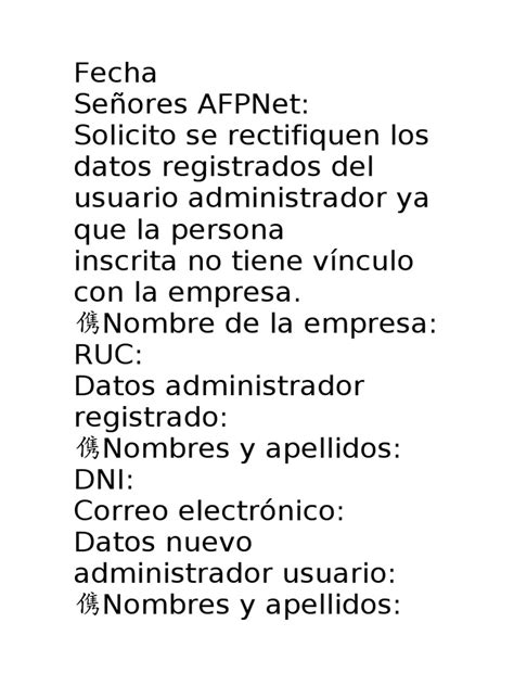 Ety Carta Cambio De Clave Afpnet Pdf Control De Acceso Centroamérica