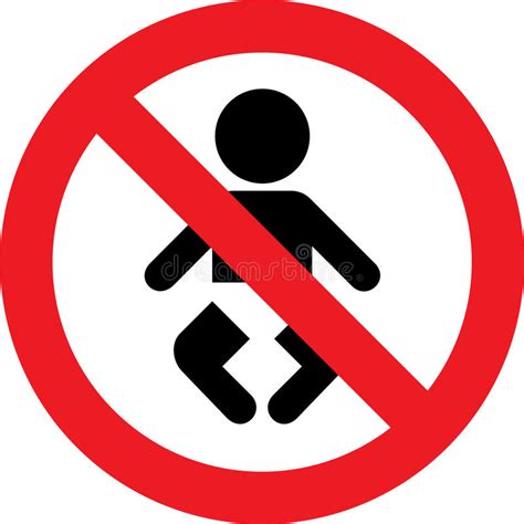 No Babies Sign Stock Illustration Illustration Of Caution