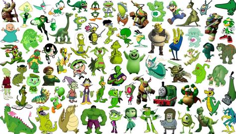 Click The Green Cartoon Characters Quiz By Ddd62291
