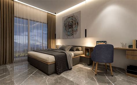 3d Visualization Portfolio On Behance Simple Bedroom Design Bed