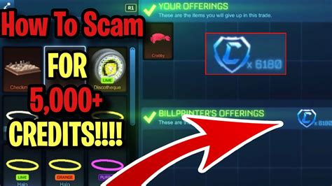 How To Scam 5000 Credits Scammer Gets Scammed Rocket League Youtube