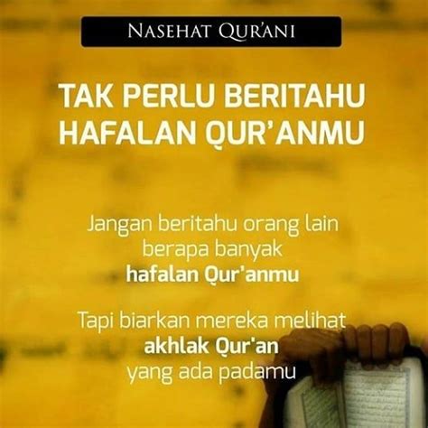 Caption Bijak Penghafal Al Quran | Kata Bagus