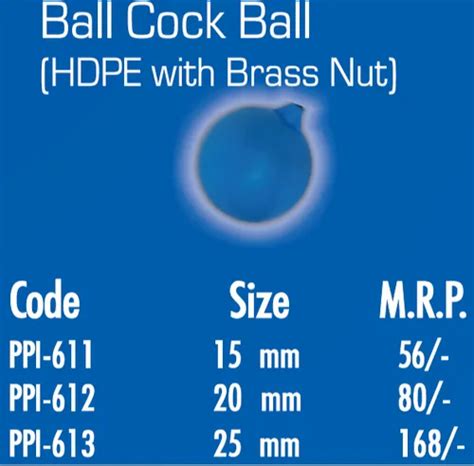 Poly Plast Ptmt Ball Cock Ball For Plumbing At Rs 56piece In New Delhi Id 22206151848