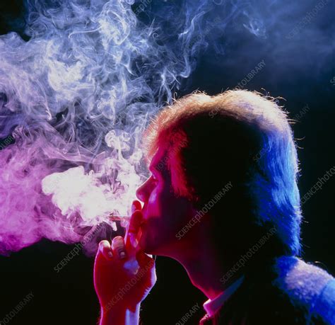 Man Smoking Cigarette Stock Image M370 0362 Science Photo Library