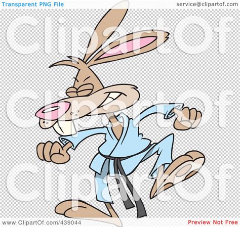 Royalty Free Rf Clip Art Illustration Of A Cartoon Karate Rabbit
