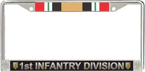 1st Infantry Division Iraq Veteran Service Ribbon License Plate Frame