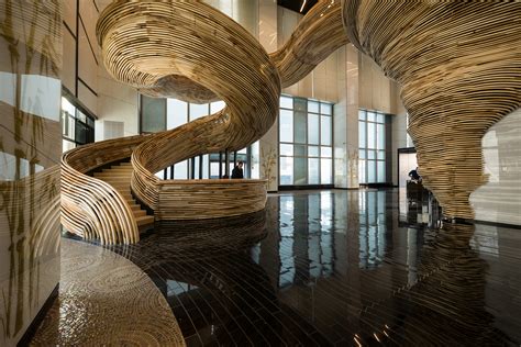 Sculptural Stair Element In The Newest Addition To Tel Avivs Skyline