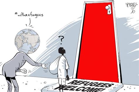 Refugees Welcome Cartoon Movement