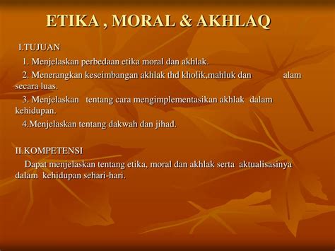 Ppt Etika Moral Akhlaq Powerpoint Presentation Free Download
